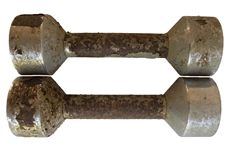 Bruce Lee Owned & Used Five-Pound Weider Weights -- From the Estate of Lees Protege Herb Jackson